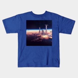 Interplanetary Spaceport Kids T-Shirt